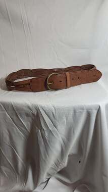 Abercrombie & Fitch Brown Laced Genuine Leather Belt Size M